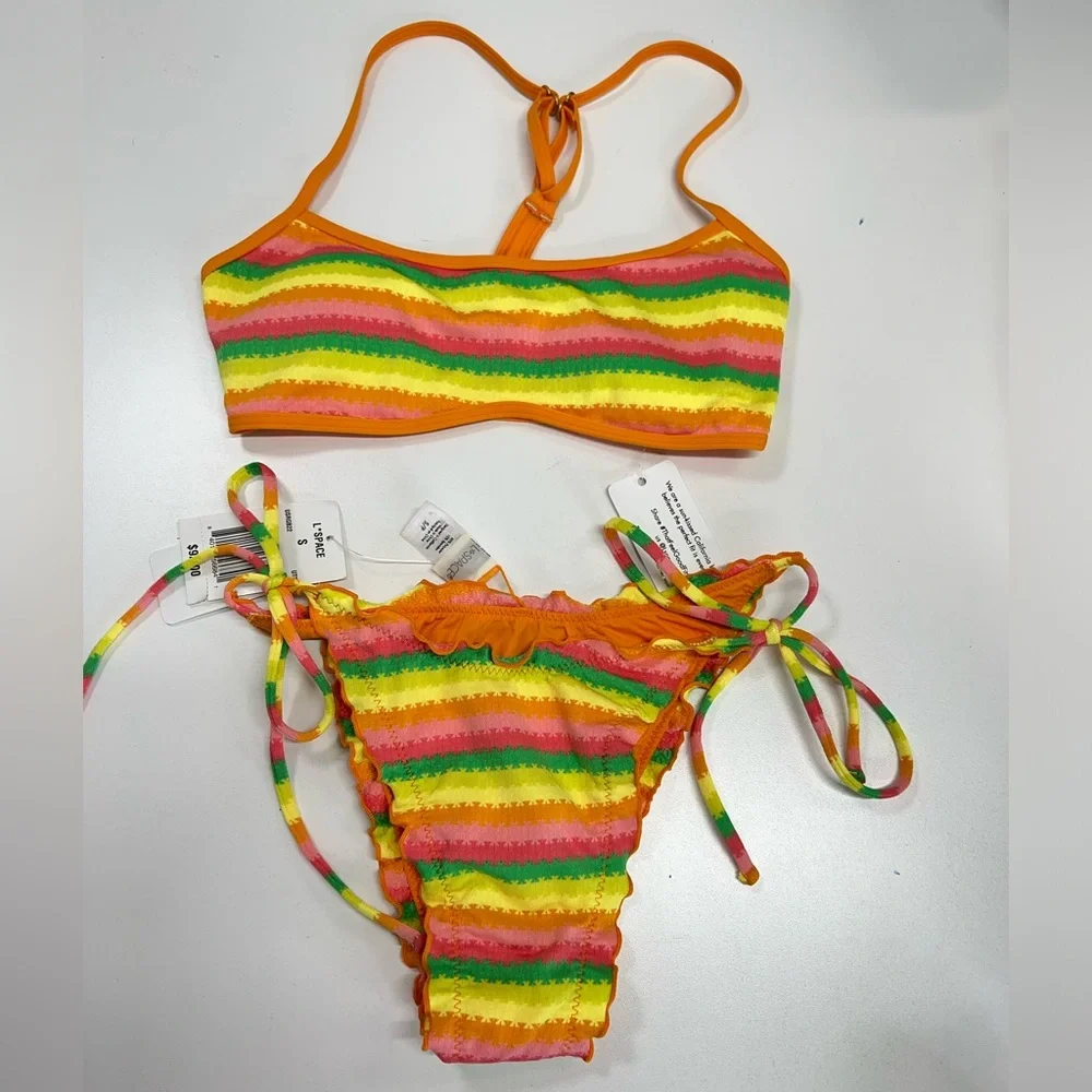 L*Space Under Set Sun Bikini Set Roger Bitsy Bottom Pamela Top NEW With Tag XS/S